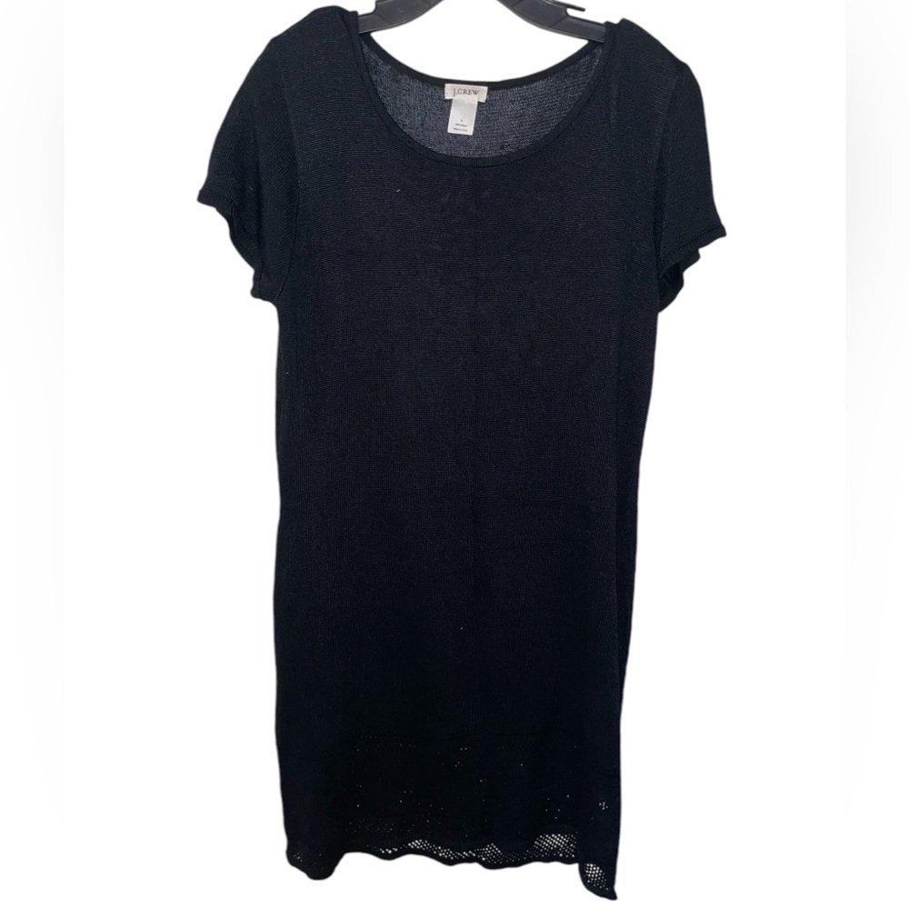 J.Crew sheer sweater short sleeve mid dress